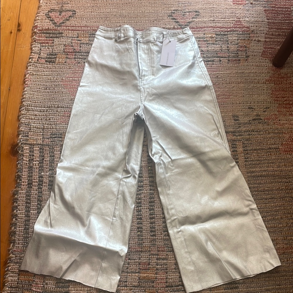 Silver Cropped Pants